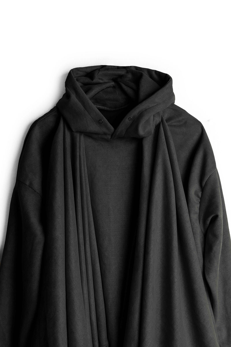 Shawl Draped Hoodie