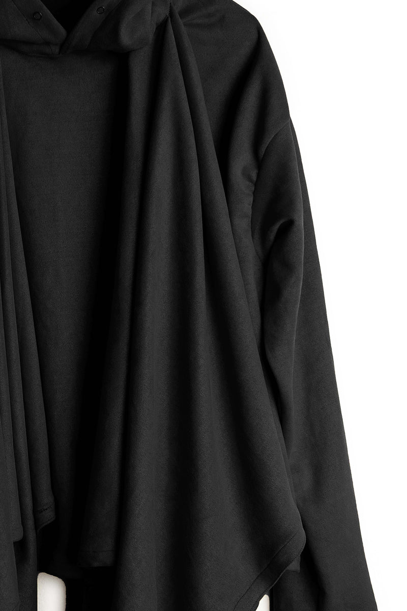 Shawl Draped Hoodie