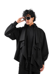Shawl Draped Hoodie