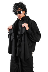 Shawl Draped Hoodie