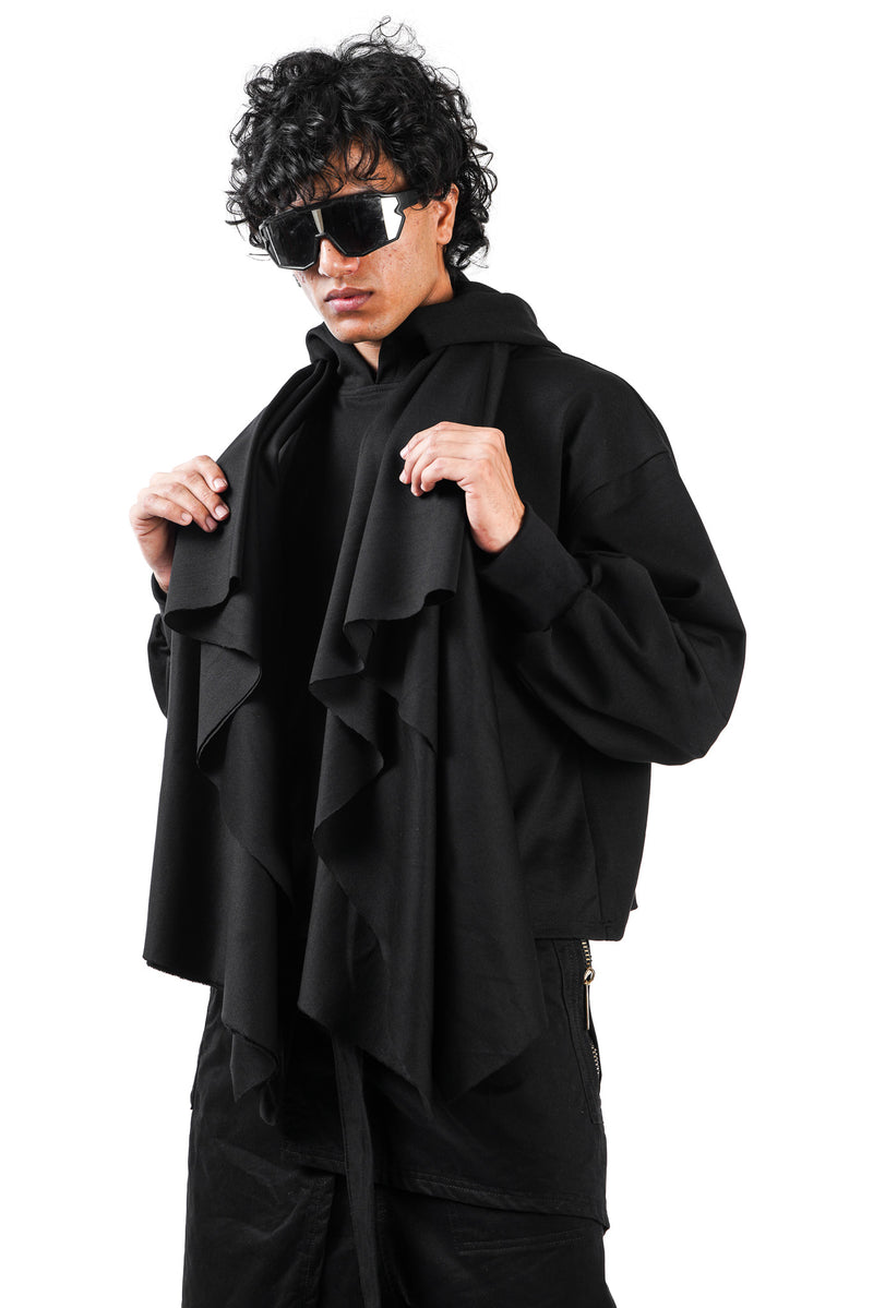 Shawl Draped Hoodie