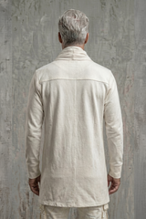 Draped Collar Kurta