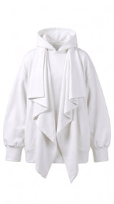 Shawl Draped Hoodie (Limited White Ver.)