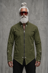 Olive Green Zippered Kurta (Pre-Listing)