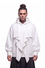 Shawl Draped Hoodie (Limited White Ver.)