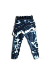 Distressed Draped Denim