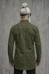 Olive Green Zippered Kurta (Pre-Listing)
