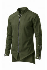 Olive Green Zippered Kurta (Pre-Listing)