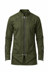 Olive Green Zippered Kurta (Pre-Listing)