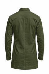 Olive Green Zippered Kurta (Pre-Listing)
