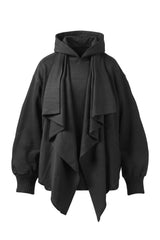 Shawl Draped Hoodie
