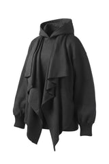 Shawl Draped Hoodie